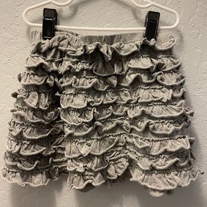 Gray ruffled skirt. Kids size 8, Large.